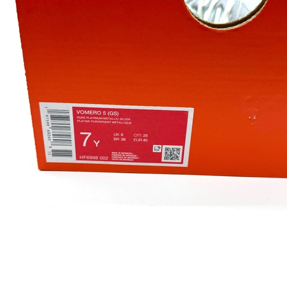Nike Vomero 5 Platinum Metallic Shoes Sz 7Y / 8.5 W Gray White New HF6998-002 - Picture 10 of 11